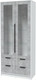 Миниатюра изображения товара Шкаф с витриной Interline Концепт КТ-ШВ2 (бетон/белый платинум)