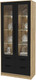Миниатюра изображения товара Шкаф с витриной Интерлиния Концепт КТ-ШВ2 с подсветкой (черный/дуб золотой)