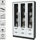 Миниатюра изображения товара Шкаф с витриной Интерлиния Концепт КТ-ШВ3 (белый платинум/антрацит)