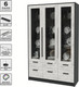 Миниатюра изображения товара Шкаф с витриной Интерлиния Концепт КТ-ШВ3 (дуб белый/антрацит)
