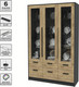 Миниатюра изображения товара Шкаф с витриной Интерлиния Концепт КТ-ШВ3 (дуб золотой/антрацит)