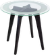 Миниатюра изображения товара Журнальный столик Мебелик Рилле 447 (черный/стекло прозрачное)