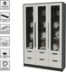 Миниатюра изображения товара Шкаф с витриной Интерлиния Концепт КТ-ШВ3 (персидский жемчуг/антрацит)
