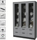 Миниатюра изображения товара Шкаф с витриной Интерлиния Концепт КТ-ШВ3 (серебро/антрацит)