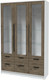 Миниатюра изображения товара Шкаф с витриной Интерлиния Концепт КТ-ШВ3 (дуб веллингтон/белый платинум)