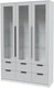 Миниатюра изображения товара Шкаф с витриной Интерлиния Концепт КТ-ШВ3 (серый/белый платинум)