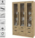 Миниатюра изображения товара Шкаф с витриной Интерлиния Концепт КТ-ШВ3 (дуб золотой/дуб золотой)