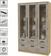 Миниатюра изображения товара Шкаф с витриной Интерлиния Концепт КТ-ШВ3 (дуб серый/дуб золотой)