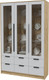 Миниатюра изображения товара Шкаф с витриной Интерлиния Концепт КТ-ШВ3 (серый/дуб золотой)