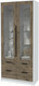 Миниатюра изображения товара Шкаф с витриной Интерлиния Концепт КТ-ШВ2 (дуб веллингтон/белый платинум)