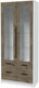 Миниатюра изображения товара Шкаф с витриной Интерлиния Концепт КТ-ШВ2 (дуб веллингтон/белый платинум)