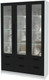 Миниатюра изображения товара Шкаф с витриной Интерлиния Концепт КТ-ШВ3 с подсветкой (черный/белый платинум)