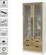 Миниатюра изображения товара Шкаф с витриной Интерлиния Концепт КТ-ШВ2 (дуб нокс/белый платинум)