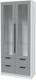Миниатюра изображения товара Шкаф с витриной Interline Концепт КТ-ШВ2 (серебро/белый платинум)