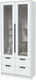 Миниатюра изображения товара Шкаф с витриной Интерлиния Концепт КТ-ШВ2 (белый платинум/белый платинум)
