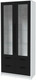 Миниатюра изображения товара Шкаф с витриной Interline Концепт КТ-ШВ2 (черный/белый платинум)