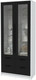 Миниатюра изображения товара Шкаф с витриной Interline Концепт КТ-ШВ2 (черный/белый платинум)