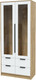 Миниатюра изображения товара Шкаф с витриной Interline Концепт КТ-ШВ2 (белый платинум/дуб золотой)