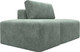 Миниатюра изображения товара Комплект мягкой мебели Лига Диванов Лига-060 НПБ с пуфом / 129604 (велюр Brut 08 зеленый)