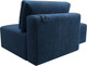 Миниатюра изображения товара Комплект мягкой мебели Лига Диванов Лига-060 НПБ с пуфом / 129605 (велюр Brut 11 синий)
