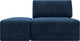Миниатюра изображения товара Комплект мягкой мебели Лига Диванов Лига-060 НПБ с пуфом / 129605 (велюр Brut 11 синий)