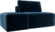 Миниатюра изображения товара Комплект мягкой мебели Лига Диванов Лига-060 НПБ с пуфом / 129590 (велюр Tower 13 синий)