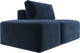 Миниатюра изображения товара Комплект мягкой мебели Лига Диванов Лига-060 НПБ с пуфом / 129590 (велюр Tower 13 синий)
