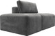 Миниатюра изображения товара Комплект мягкой мебели Лига Диванов Лига-060 НПБ с пуфом / 129591 (велюр Tower 10 серый)