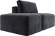 Миниатюра изображения товара Комплект мягкой мебели Лига Диванов Лига-060 НПБ с пуфом / 129592 (велюр Tower 11 темно-серый)