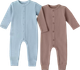 Миниатюра изображения товара Набор комбинезонов для малышей Rant Waffy / 3-92 (2шт, Blue/Brown, р.74)