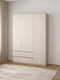 Миниатюра изображения товара Шкаф Поставымебель Для одежды 3-х дверный 135х58х210 / КМС-Е-06 (дуб крафт белый)