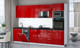 Миниатюра изображения товара Кухонный гарнитур Интерлиния Мила Gloss 3.0-ПМ3 (красный глянец/красный глянец/кастилло темный)