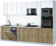 Миниатюра изображения товара Кухонный гарнитур Интерлиния Мила Gloss 3.0-ПМ3 (дуб вотан/белый/опал светлый)