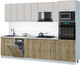 Миниатюра изображения товара Кухонный гарнитур Интерлиния Мила Gloss 3.0-ПМ3 (дуб вотан/кашемир/бискайская сосна)