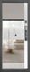 Миниатюра изображения товара Входная дверь Промет Рона Смарт 96x205 (правая, бетон графит/зеркало/черный муар)