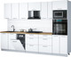 Миниатюра изображения товара Кухонный гарнитур Интерлиния Мила Gloss 3.05-ПМ3 (белый/белый/дуб бунратти)