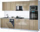 Миниатюра изображения товара Кухонный гарнитур Интерлиния Мила Gloss 3.05-ПМ3 (капучино глянец/капучино глянец/бискайская сосна)