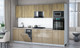 Миниатюра изображения товара Кухонный гарнитур Интерлиния Мила Gloss 3.05-ПМ3 (капучино глянец/дуб вотан/серый каспий)
