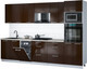 Миниатюра изображения товара Кухонный гарнитур Интерлиния Мила Gloss 3.05-ПМ3 (шоколад глянец/шоколад глянец/бискайская сосна)