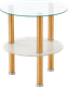 Миниатюра изображения товара Журнальный столик Halmar Ducat S (белый мрамор/прозрачный/золото)