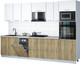 Миниатюра изображения товара Кухонный гарнитур Интерлиния Мила Gloss 3.05-ПМ3 (дуб вотан/белый/опал светлый)