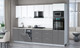 Миниатюра изображения товара Кухонный гарнитур Интерлиния Мила Gloss 3.05-ПМ3 (серый/белый/опал светлый)