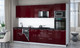 Миниатюра изображения товара Кухонный гарнитур Интерлиния Мила Gloss 3.1-ПМ3 (бордовый глянец/бордовый глянец/кастилло темный)