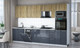 Миниатюра изображения товара Кухонный гарнитур Интерлиния Мила Gloss 3.2-ПМ3 (асфальт глянец/дуб вотан/серый каспий)
