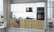 Миниатюра изображения товара Кухонный гарнитур Интерлиния Мила Gloss 3.1-ПМ3 (дуб вотан/белый глянец/травертин серый)