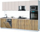 Миниатюра изображения товара Кухонный гарнитур Интерлиния Мила Gloss 3.1-ПМ3 (дуб вотан/кашемир/бискайская сосна)