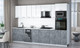 Миниатюра изображения товара Кухонный гарнитур Интерлиния Мила Gloss 3.2-ПМ3 (керамика/белый глянец/белый гранит)