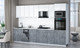 Миниатюра изображения товара Кухонный гарнитур Интерлиния Мила Gloss 3.1-ПМ3 (керамика/белый глянец/белый гранит)