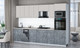 Миниатюра изображения товара Кухонный гарнитур Интерлиния Мила Gloss 3.1-ПМ3 (керамика/кашемир/травертин серый)
