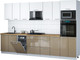 Миниатюра изображения товара Кухонный гарнитур Интерлиния Мила Gloss 3.25-ПМ3 (капучино глянец/белый/дуб бунратти)